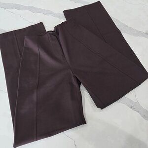 Stretch Knit Straight-Leg Pull-On Pant